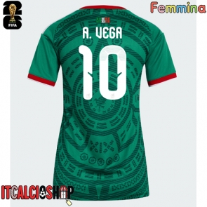 Messico Alexis Vega #10 Prima Maglia Femmina Mondiali 2026 Manica Corta